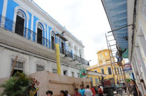 The constructio of  Don Florencio Hostel in Sancti Spiritus boulevard. (foto: Vicente Brito)