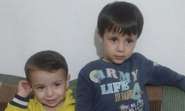 Aylan and his brother Ghalib in a photo provided by the Kurdi family. Photograph: Reuters 