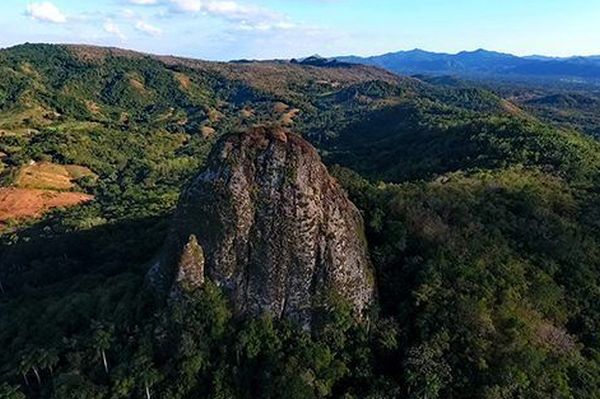 Piedra Gorda seen from the air