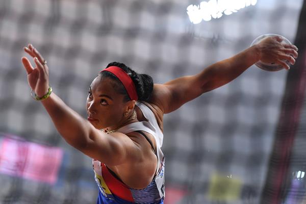 Cuban Yaime Perez, discus throw champion at the IAAF World Athletics Championships Doha 2019 