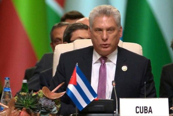 diaz-canel-in azerbaiyan summit