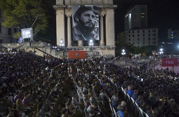 mass tribute to fidel castro in havana's university on 3rd anniversary of his passing