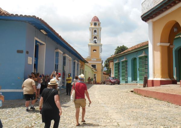 foreign tourists in trinidad, sancti spiritus