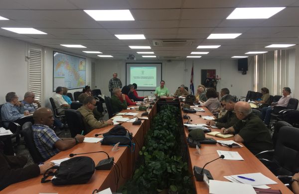 cuban health authorities meeting on coronavoirus surveillance system