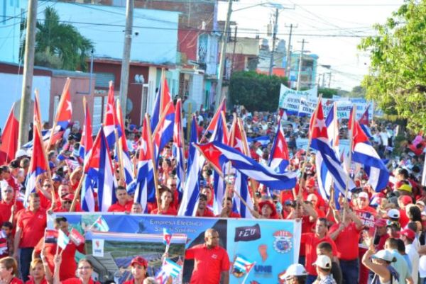 may day parade in sancti spiritus