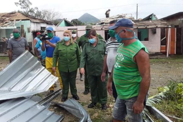 sancti spiritus authorities assess damages in guasimal location