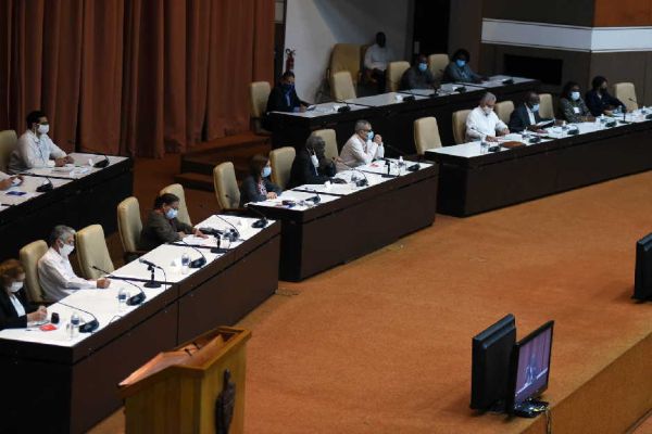 Cuba parliamentarians during a meeting