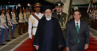 Iranian president arrives in Cuba to begin official visit