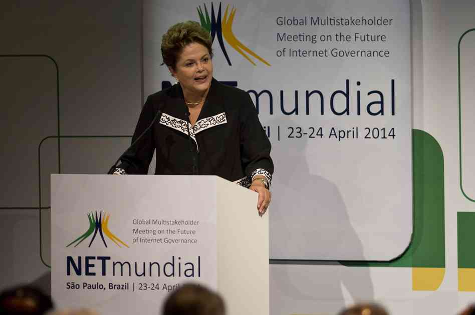 Dilma Rouseff at Multisectorial Global meeting on the Future of the Cyberspace Governance