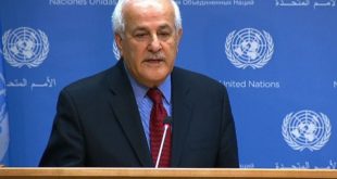 The Palestinian ambassador to the United Nations, Riyad Mansour
