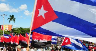 cuban youth with flags