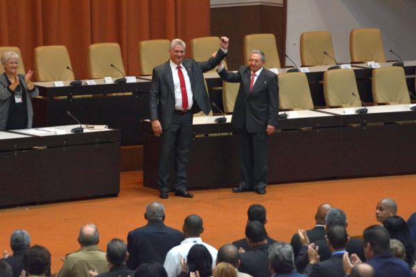 Raul Castro and Miguel Díaz-Canel