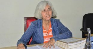 Judge Carmen Rosa Rojas, president of the Second Criminal Chamber of the People's Provincial Court in Sancti Spiritus