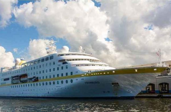 German cruise ship Hamburg arrives in Havana, Cuba