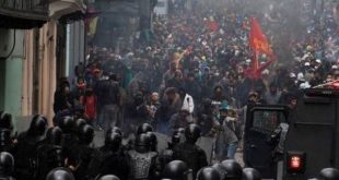 Demonstrators clash with military in Ecuador