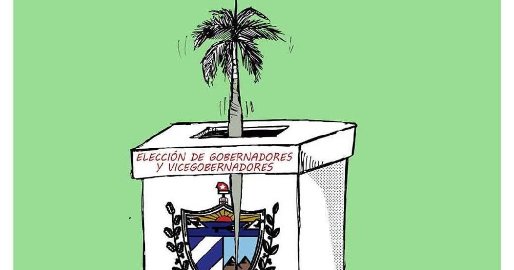 election of governors and vice governors in cuba. illustration by osval
