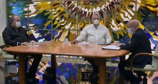 Cuba President Miguel Díaz-Cannel and Cuba Prime Minister Manuel Marrero when attending Cuban Round Table television program on Thursday