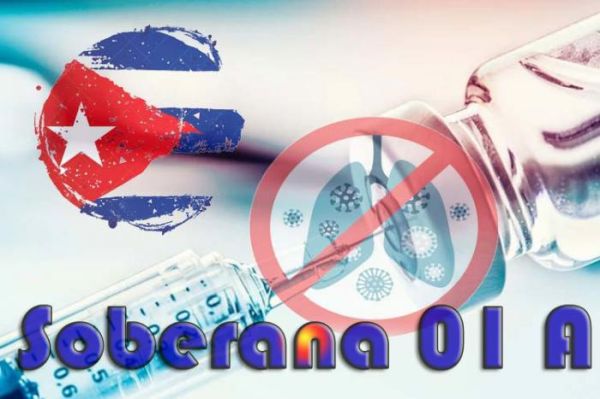 poster of soberana 01 A, second Cuban vaccine candidate against covid-19