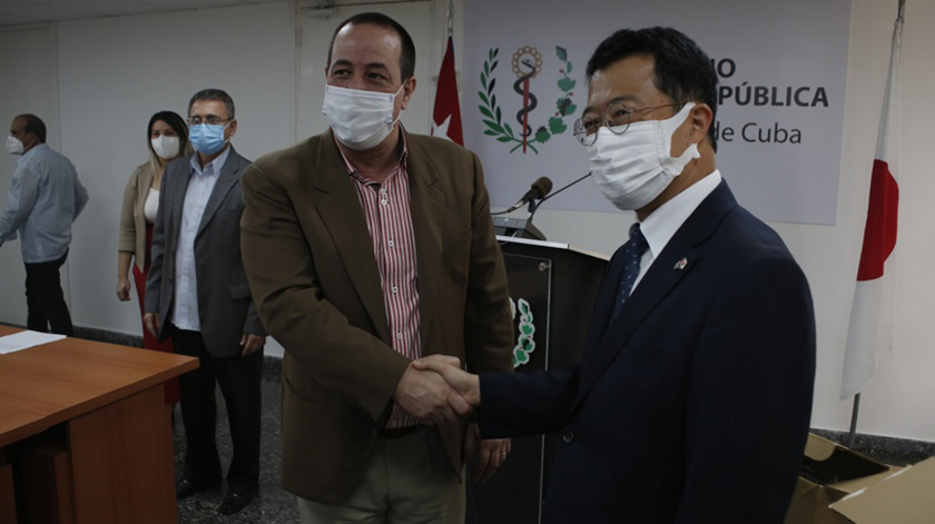 Cuban Health Minister Jose Angel Portal Miranda thanked the Japanese gesture and said that the 13 mobile Xray and 44 ultrasound equipment plus one thousand aspirators included in the donation will have a positive impact on health services being offered to the Cuban people.
