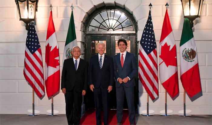 The North American Leaders' Summit between United States President, Canada's Prime Minister J, and Mexico's President