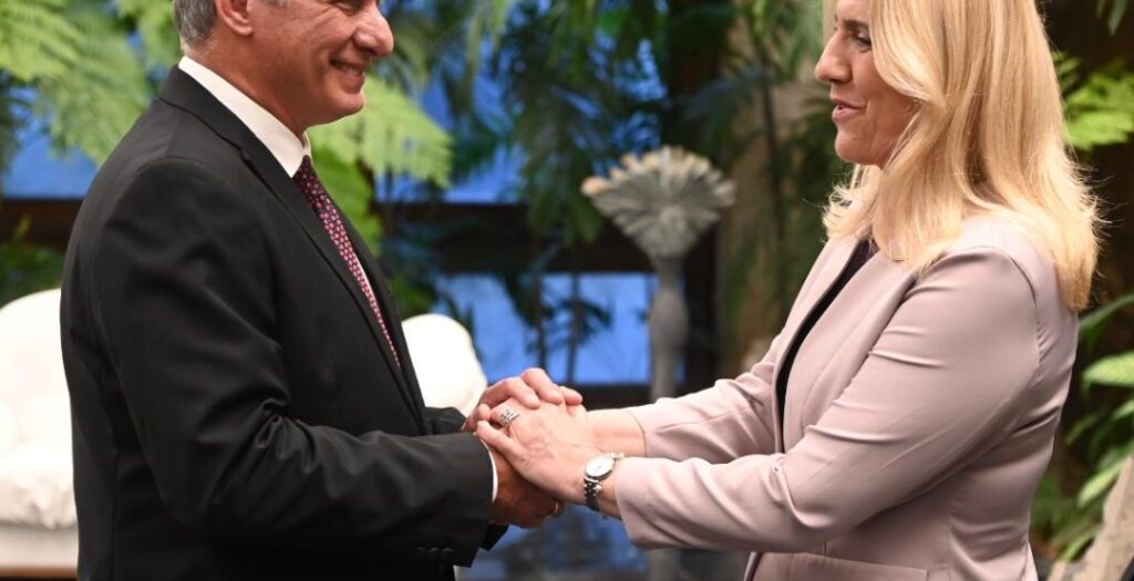 Presidente de Cuba recibió a su homóloga de Bosnia y Herzegovina