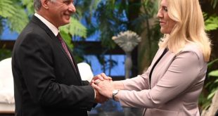 Presidente de Cuba recibió a su homóloga de Bosnia y Herzegovina