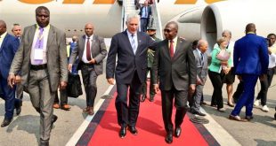 Cuban President African tour begins in Angola